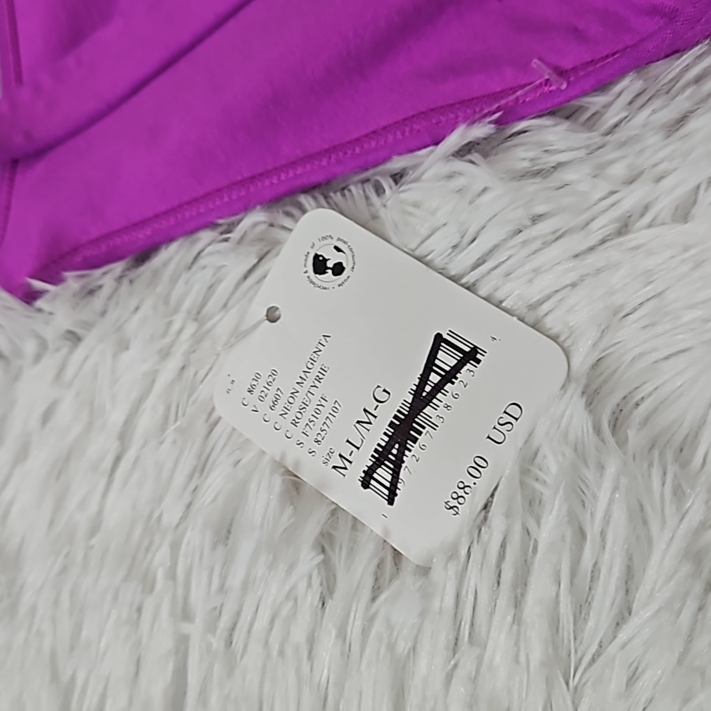 Free People Good Karma High Neck Runsie Neon Magenta. - Picture 4 of 13